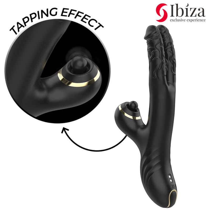 IBIZA - TWO DRAGONS DOUBLE VIBRATOR BLACK — zdjęcie 5