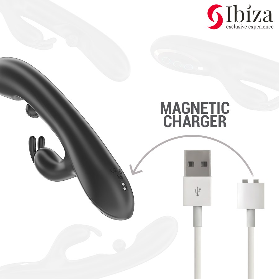 IBIZA - POWERFUL RABBIT VIBRATOR WITH MASSAGING ROLLING PEARL — zdjęcie 5