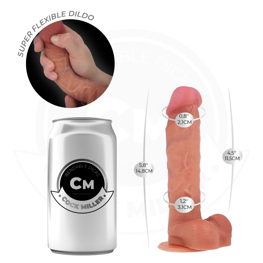 COCK MILLER - HYPERREALISTIC ARTICULABLE DILDO 14.8 CM — zdjęcie 5