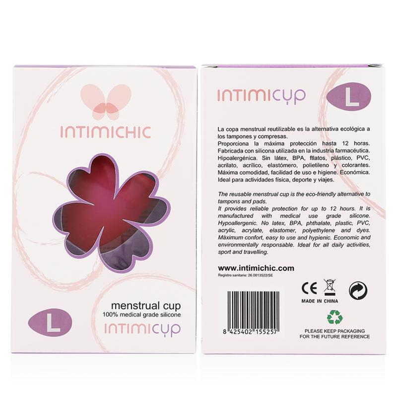 INTIMICHIC - MENSTRUAL CUP MEDICAL GRADE SILICONE - SIZE L — zdjęcie 6