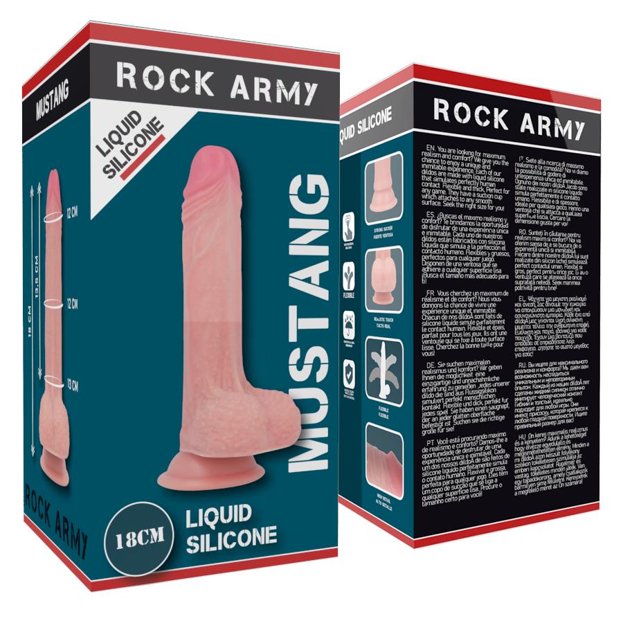 ROCK ARMY - ROCKARMY - LIQUID SILICONE PREMIUM MUSTANG REALISTIC 18 CM -O- 4.14 CM