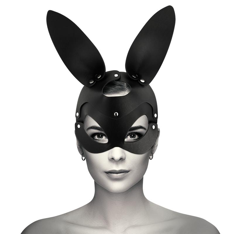 COQUETTE CHIC DESIRE - VEGAN LEATHER MASK WITH BUNNY EARS — zdjęcie 6