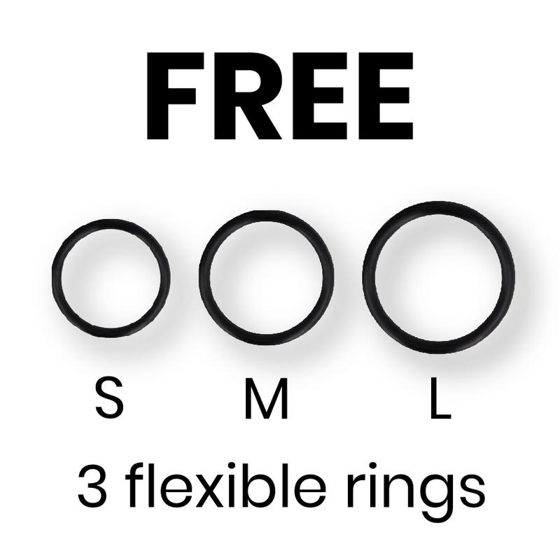 CYBER SILICOCK - STRAP-ON HARNESS WITH 3 RINGS FREE — zdjęcie 6