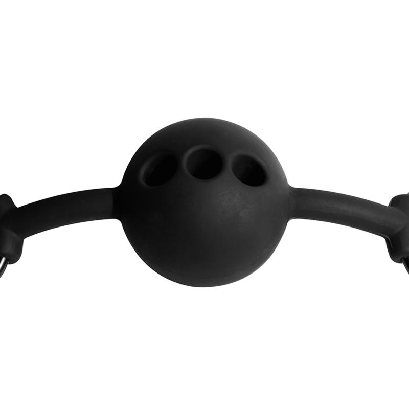FETISH SUBMISSIVE BONDAGE - BREATHABLE SILICONE BALL GAG — zdjęcie 6