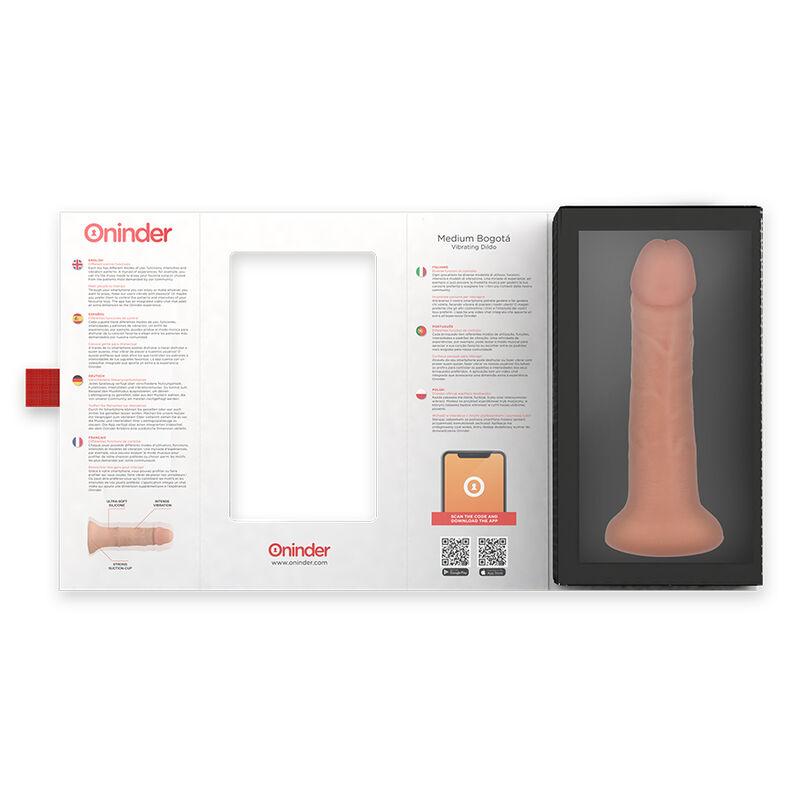 ONINDER - MEDIUM BOGOTÁ VIBRATOR DILDO 9 SPEEDS NATURAL 20 CM -O- 4.2 CM - FREE APP — zdjęcie 6