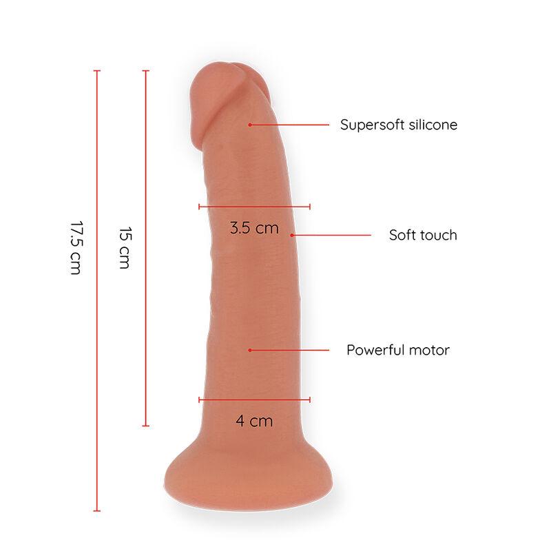 ONINDER - SMALL BOGOTÁ VIBRATOR DILDO 9 SPEEDS NATURAL 17.5 CM -O- 4 CM - FREE APP — zdjęcie 6