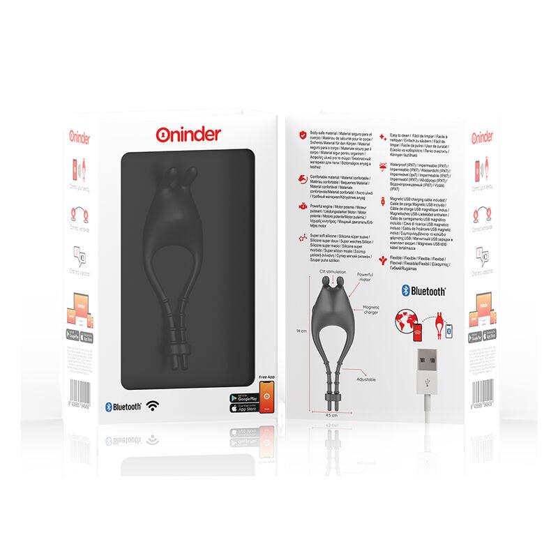 ONINDER - PAMPA RECHARGEABLE ADJUSTABLE VIBRATOR RING WITH CLITORIS STIMULATOR 10 SPEED - FREE APP — zdjęcie 6