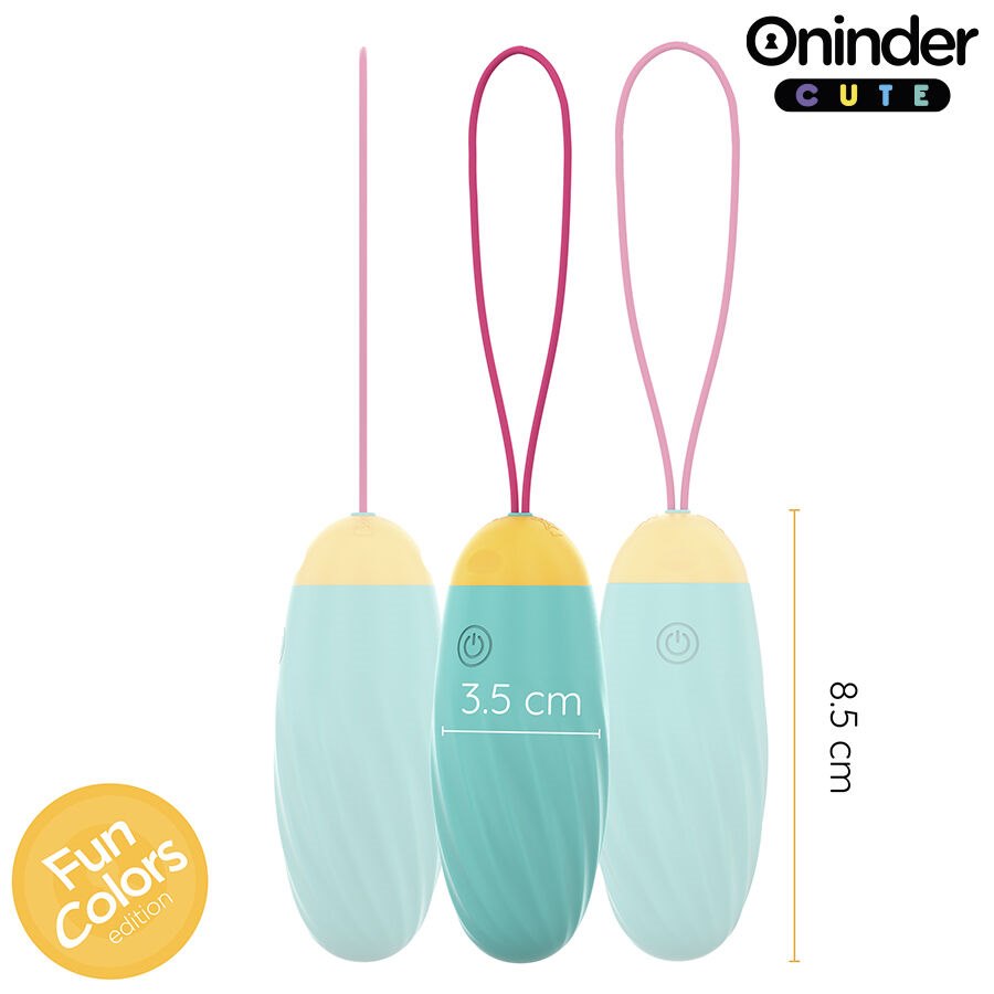 Oninder Cute - Love Pleasure Vibrating Egg - Rotating Silicone Gems - Free Global App — zdjęcie 6