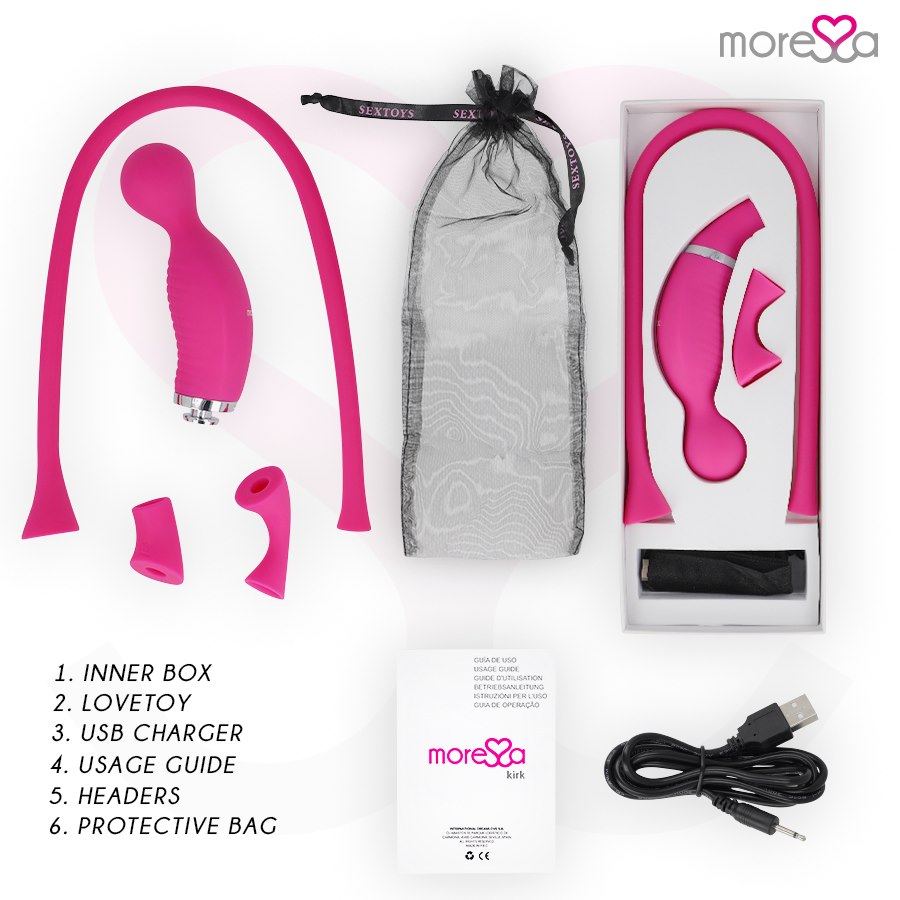 MORESSA - KIRK DUO SUCTION + MULTI-PERFORMANCE MASSAGER PREMIUM SILICONE RECHARGEABLE — zdjęcie 6