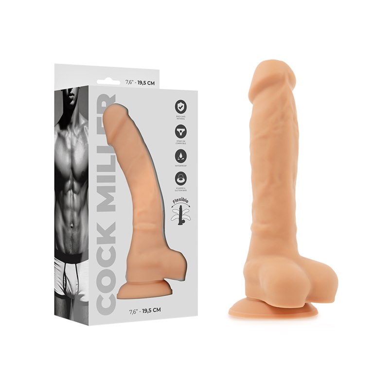 COCK MILLER - DILDO REALISTIC SILICONE DENSITY ARTICULABLE FLESH 19.5 CM — zdjęcie 6