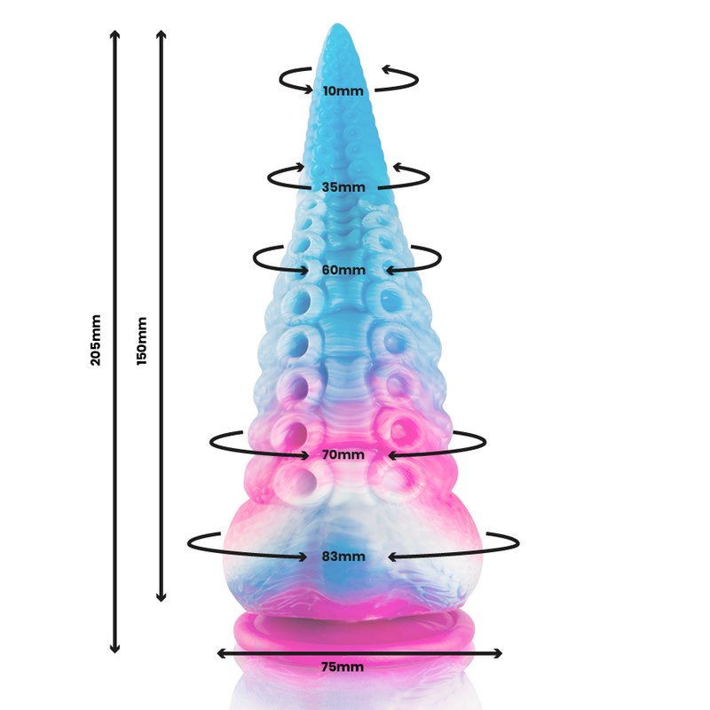 Epic - Phorcys Blue Tentacle Dildo Large Size — zdjęcie 6