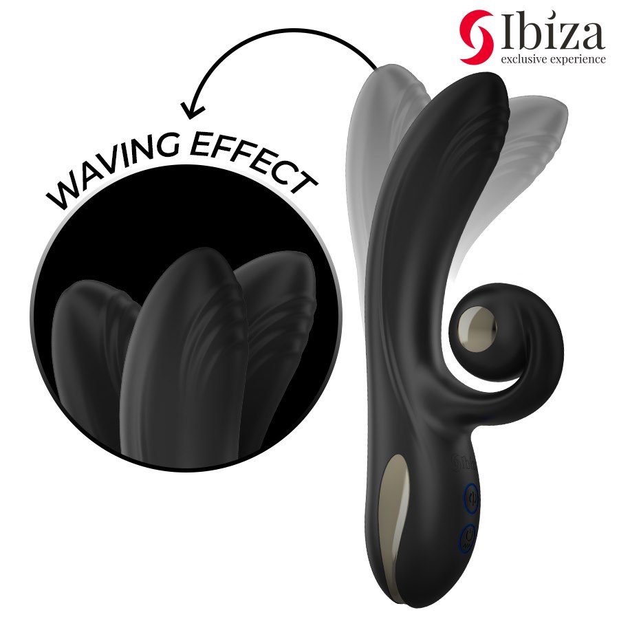 IBIZA - TWISTER VIBRATOR WITH CURVE STIMULATOR AND VIBRO-ROTATION — zdjęcie 6