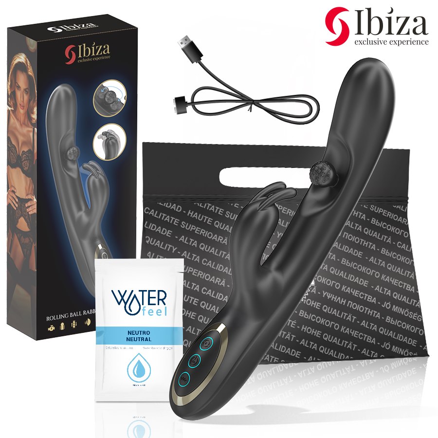 IBIZA - POWERFUL RABBIT VIBRATOR WITH MASSAGING ROLLING PEARL — zdjęcie 6