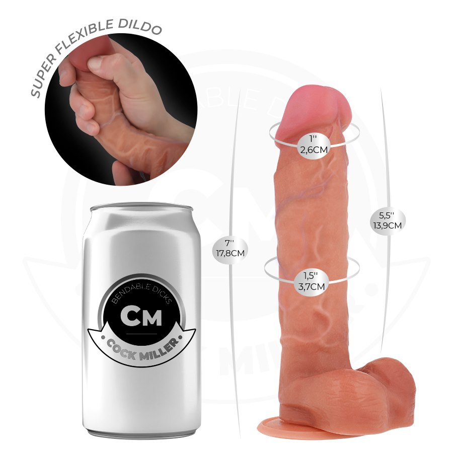 COCK MILLER - HYPERREALISTIC ARTICULABLE DILDO 17.8 CM — zdjęcie 6