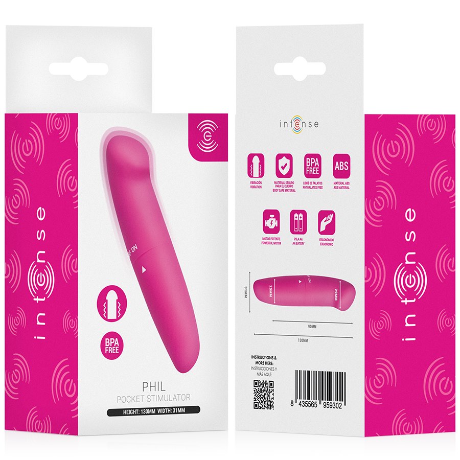 Intense Fun Toys - Intense - Phil G-Spot Vibrator Pink 13 Cm — zdjęcie 6