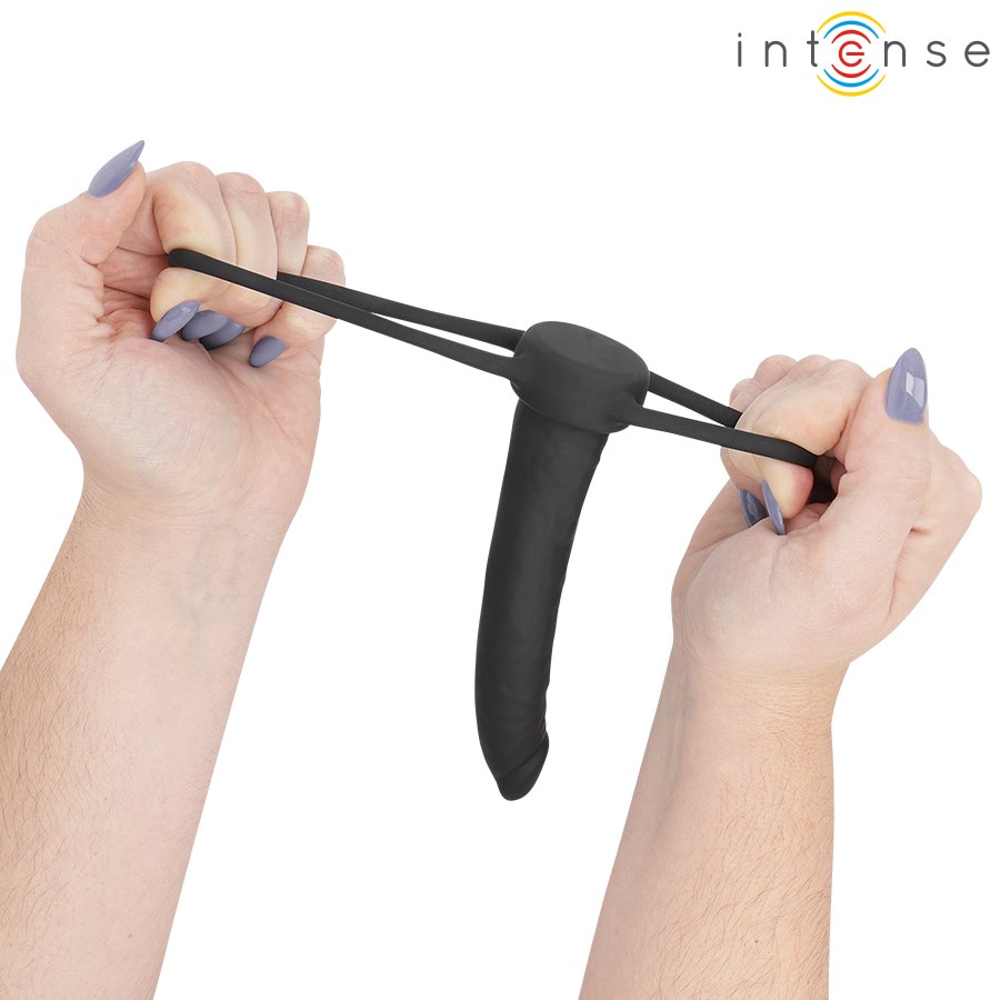 Intense For Him - Intense- Lucas Anal Dildo With Cock And Testicle Ring Silicone — zdjęcie 6