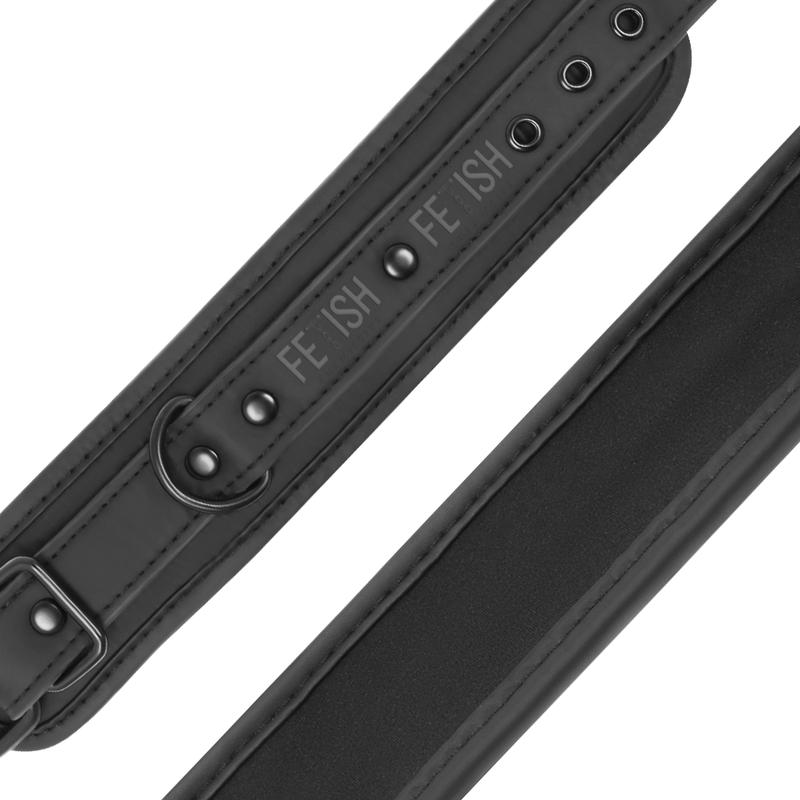 FETISH SUBMISSIVE - VEGAN LEATHER ANKLE CUFFS WITH NOPRENE LINING — zdjęcie 7