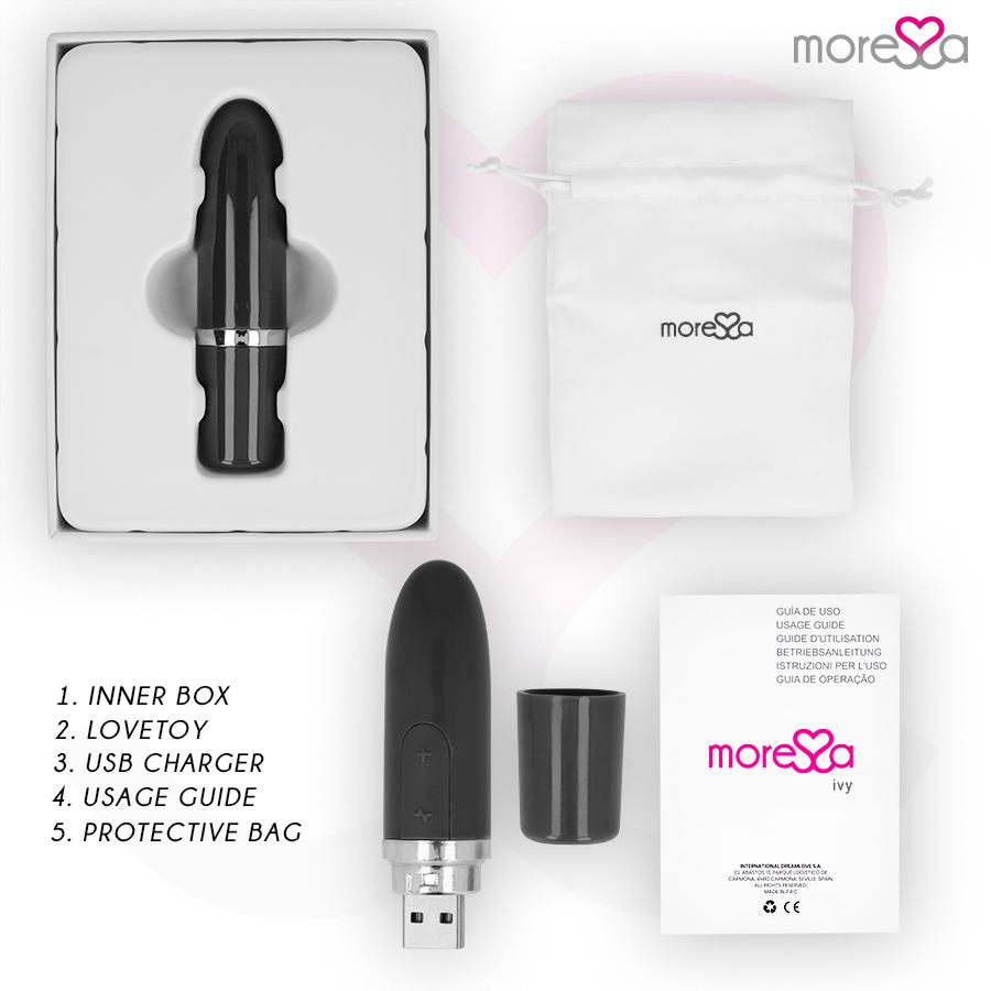 MORESSA - IVY VIBRATOR STIMULATOR TRAVEL BLACK — zdjęcie 7