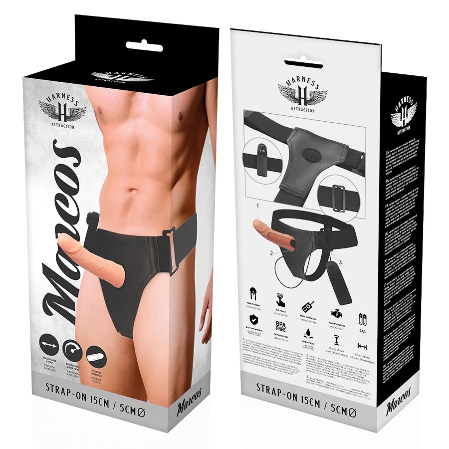 HARNESS ATTRACTION - RNES HOLLOW FRAMES WITH VIBRATOR 15 CM -O- 5 CM — zdjęcie 7