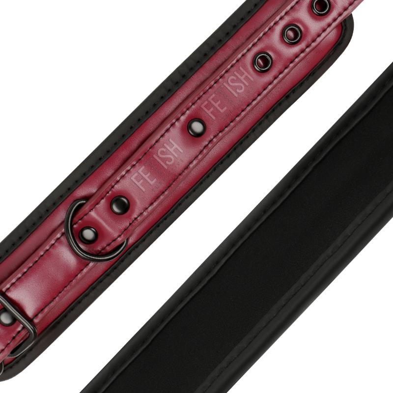 FETISH SUBMISSIVE DARK ROOM - VEGAN LEATHER ANKLE HANDCUFFS WITH NEOPRENE LINING — zdjęcie 7