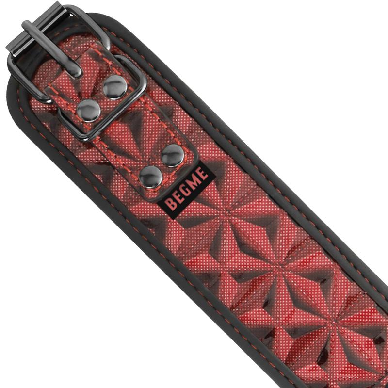 BEGME - RED EDITION PREMIUM VEGAN LEATHER COLLAR WITH NEOPRENE LINING — zdjęcie 7