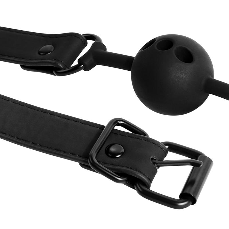 FETISH SUBMISSIVE BONDAGE - BREATHABLE SILICONE BALL GAG — zdjęcie 7