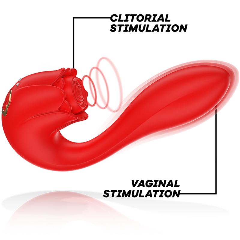 MIA - SELENA STIMULATOR VIBRATING + TAPPING RED — zdjęcie 7