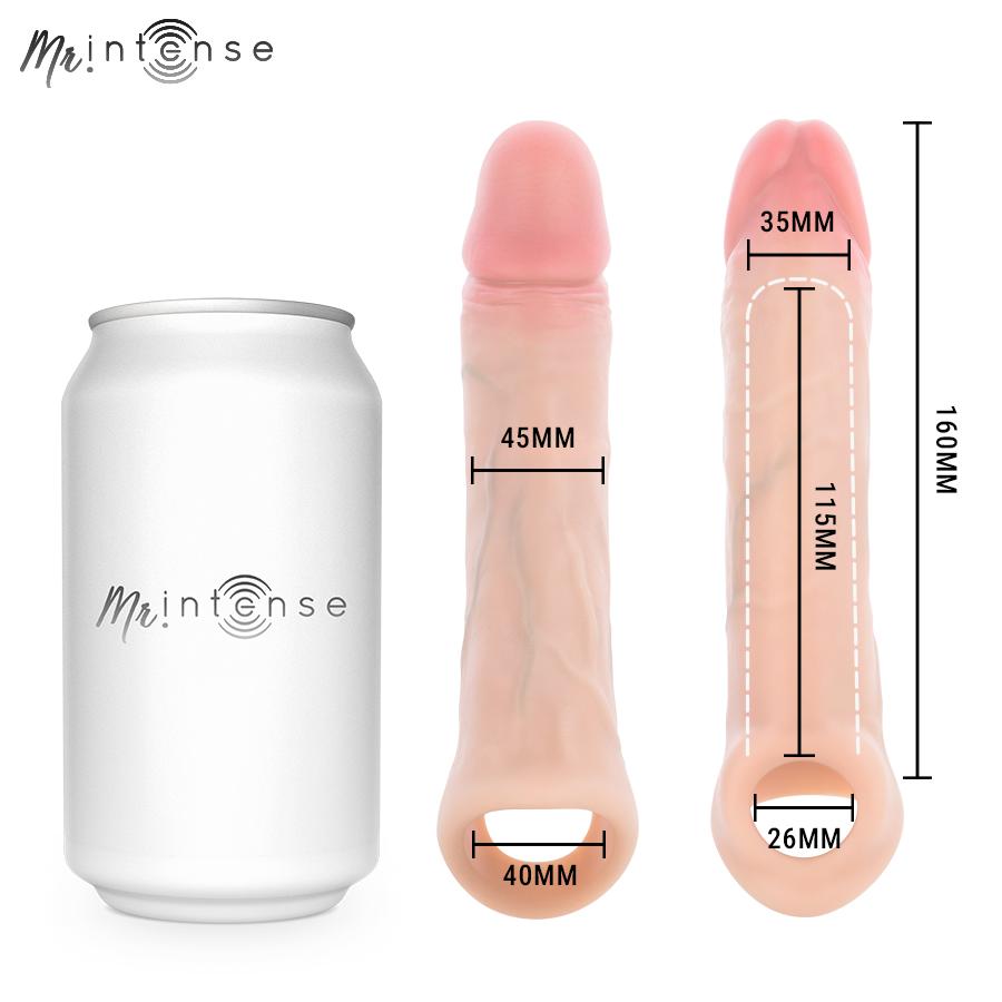 MR INTENSE - ARNOLD L VIBRATOR SILICONE PENIS SLEEVE WITH REMOTE CONTROL 16 CM -Ø- 4.5 CM — zdjęcie 7