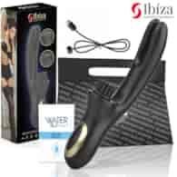 IBIZA - HI-TECH RABITT BRUSHING MULTI-CELL CLITORIAL AND DOUBLE WAVE VIBRATOR