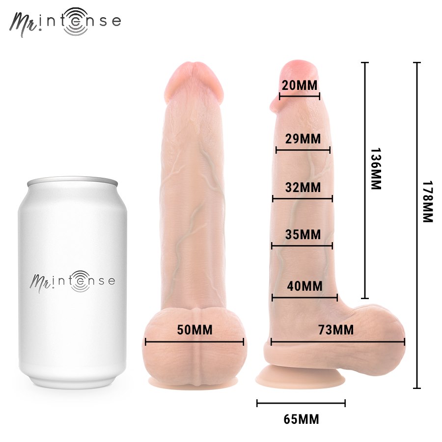MR INTENSE - BRUCE S SILICONE DILDO WITH TESTICLES 17.8 CM -Ø- 4 CM — zdjęcie 7