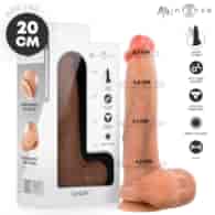 MR INTENSE - BRUCE M SILICONE DILDO WITH TESTICLES 20 CM -Ø- 4.5 CM