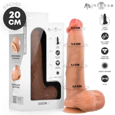 MR INTENSE - BRUCE M SILICONE DILDO WITH TESTICLES 20 CM -Ø- 4.5 CM