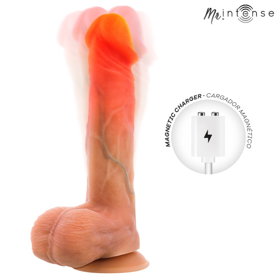 MR INTENSE - LOGAN VIBRATOR DILDO SILICONE WITH HEAT EFFECT AND REMOTE CONTROL 20 CM -Ø- 4,1 CM — zdjęcie 8