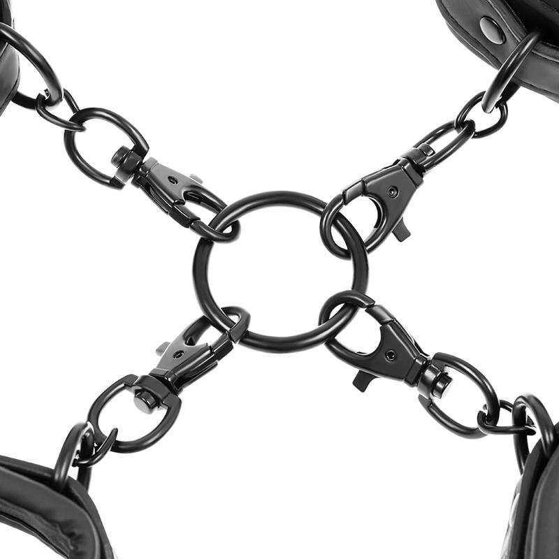 FETISH SUBMISSIVE - SET OF HAND AND ANKLE HANDCUFFS WITH NOPRENE LINING — zdjęcie 8