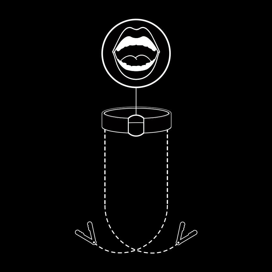 FETISH SUBMISSIVE - GAG RING WITH NIPPLE CLAMPS — zdjęcie 8