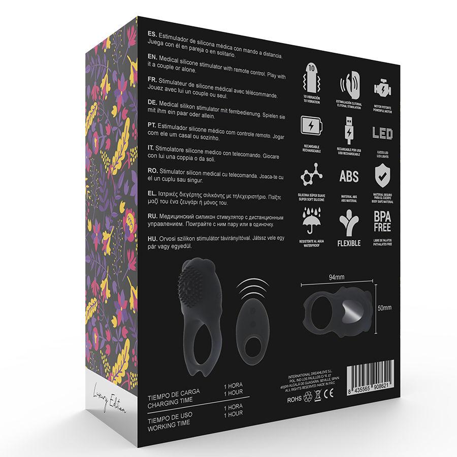 MIA  - COLOSSEO COCK RING REMOTE CONTROL BLACK — zdjęcie 8
