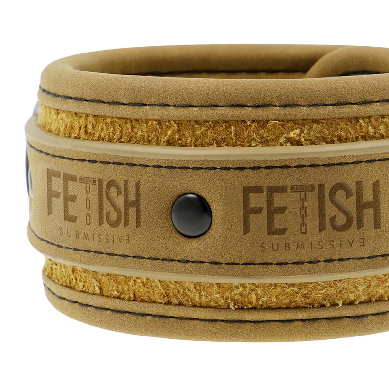 FETISH SUBMISSIVE ORIGEN - VEGAN LEATHER HANDCUFFS WITH NEOPRENE LINING — zdjęcie 8
