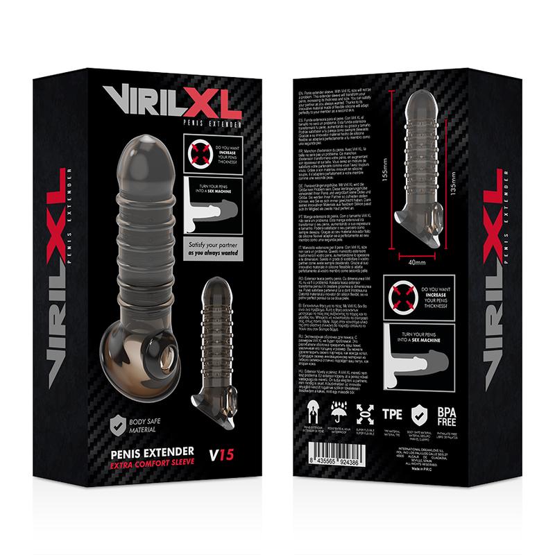 VIRILXL - PENIS EXTENSION AND SHEATH V15 BLACK — zdjęcie 8