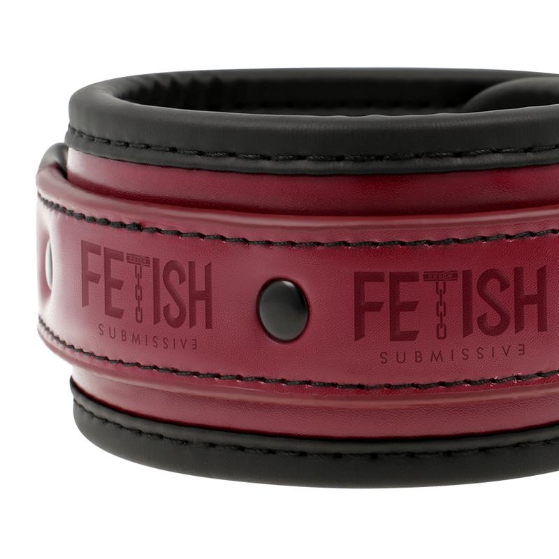 FETISH SUBMISSIVE DARK ROOM - VEGAN LEATHER ANKLE HANDCUFFS WITH NEOPRENE LINING — zdjęcie 8