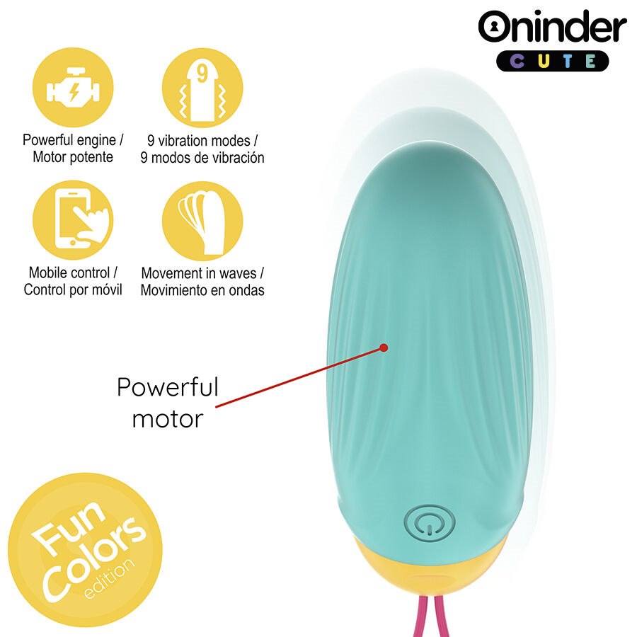 Oninder Cute - Love Pleasure Vibrating Egg - Rotating Silicone Gems - Free Global App — zdjęcie 8