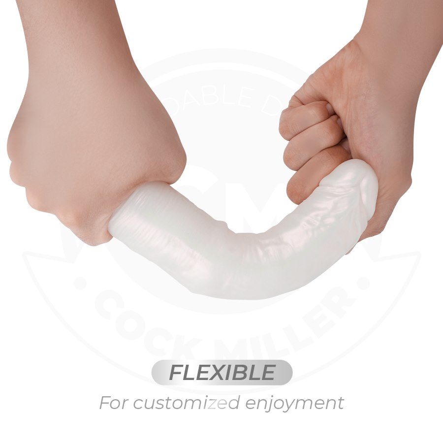 COCK MILLER - DILDO WITH SUCTION CUP, LIGHTS AND VIBRATION WITH REMOTE CONTROL WHITE 19.5 CM — zdjęcie 8