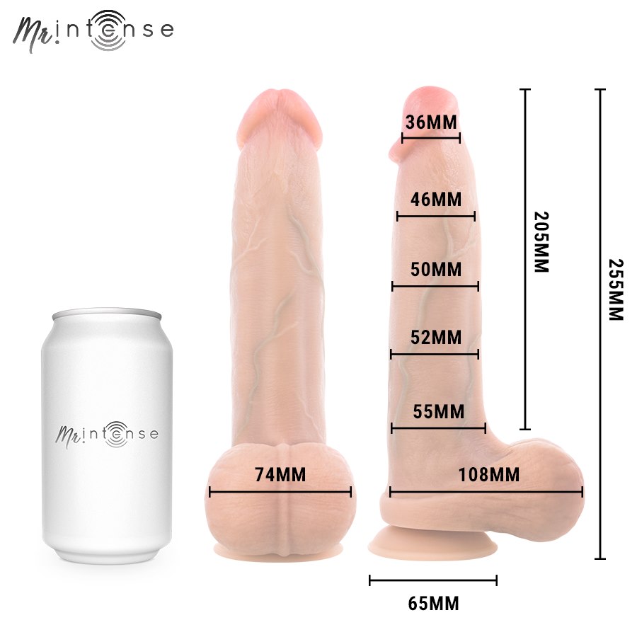 MR INTENSE - BRUCE XL SILICONE DILDO WITH TESTICLES 25.5 CM -Ø- 5.5 CM — zdjęcie 8