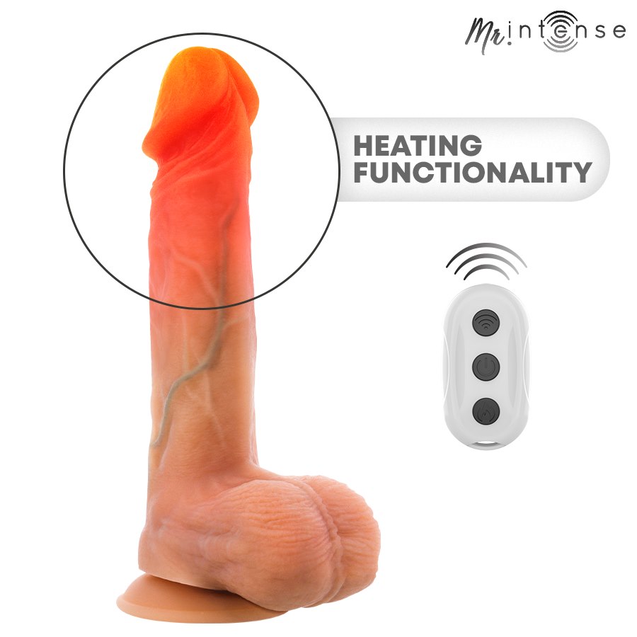 MR INTENSE - LOGAN VIBRATOR DILDO SILICONE WITH HEAT EFFECT AND REMOTE CONTROL 20 CM -Ø- 4,1 CM — zdjęcie 9
