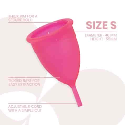 INTIMICHIC - MENSTRUAL CUP MEDICAL GRADE SILICONE - SIZE S