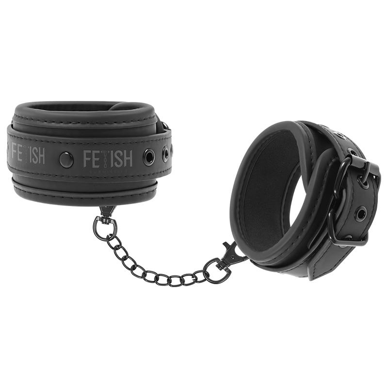 FETISH SUBMISSIVE - VEGAN LEATHER ANKLE CUFFS WITH NOPRENE LINING — zdjęcie 9