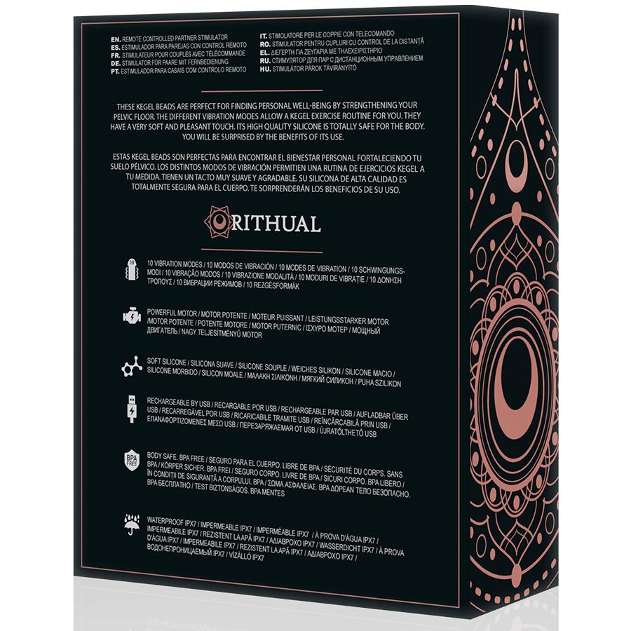 RITHUAL - NISHA RECHARGEABLE VIBRATING KEGEL BALLS BLACK — zdjęcie 9