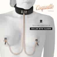 COQUETTE CHIC DESIRE - FANTASY NIPPLE CLAMP NECKLACE WITH NEOPRENE LINING