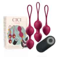 CICI BEAUTY - PREMIUM SILICONE 3 VIBRATING KEGEL BEADS REMOTE CONTROL