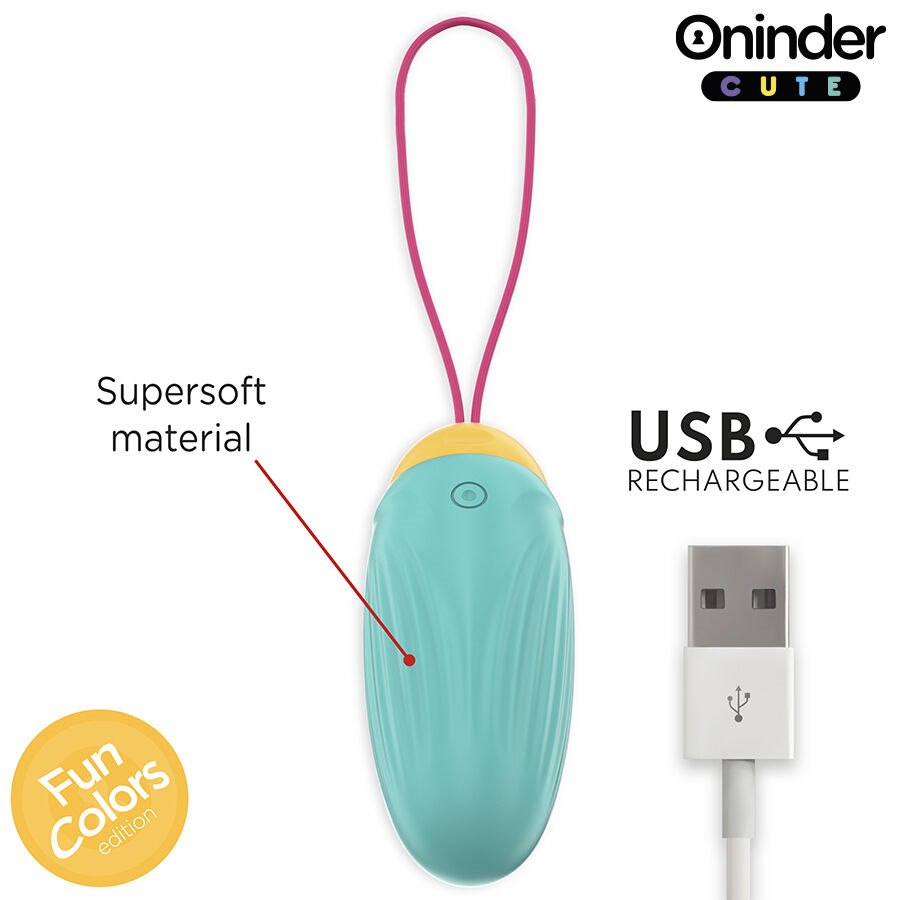 Oninder Cute - Love Pleasure Vibrating Egg - Rotating Silicone Gems - Free Global App — zdjęcie 9
