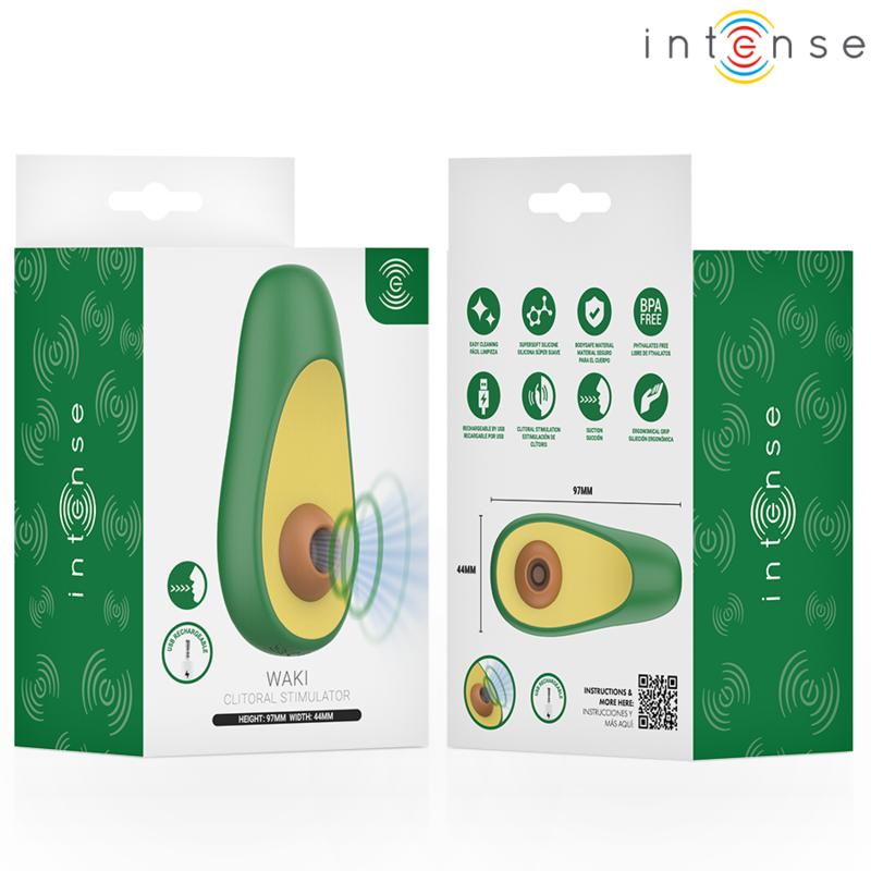 INTENSE FUN TOYS - INTENSE - WAKI AVOCADO CLITORAL SUCTION STIMULATOR